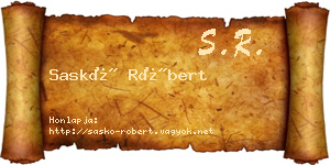 Saskó Róbert névjegykártya